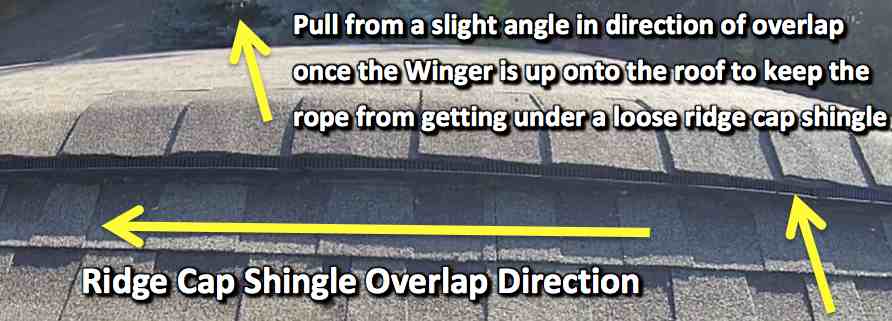 Original roof ridge cap overlap instruction card