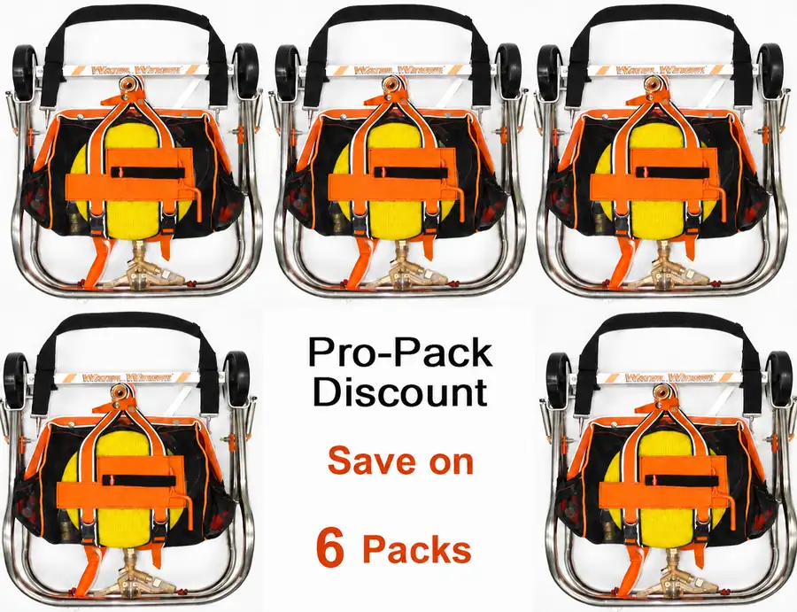 Six-pack of Water Winger rooftop sprinkler kits for professional crews